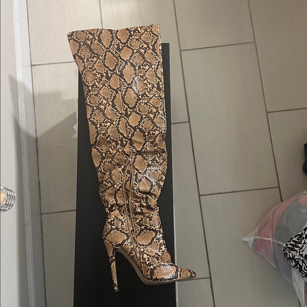 Thigh High Python Boot - image 1